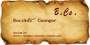 Boczkó Csongor névjegykártya
