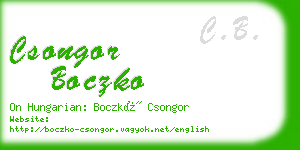 csongor boczko business card